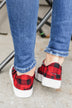 Gypsy Jazz Plaid Along Sneakers- Red Buffalo Plaid