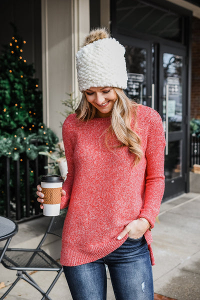 Reaching Out To You Knit Sweater- Holiday Red – The Pulse Boutique