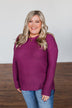 Reaching Out To You Knit Sweater- Magenta