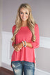 Passion Flower Top ~ Coral