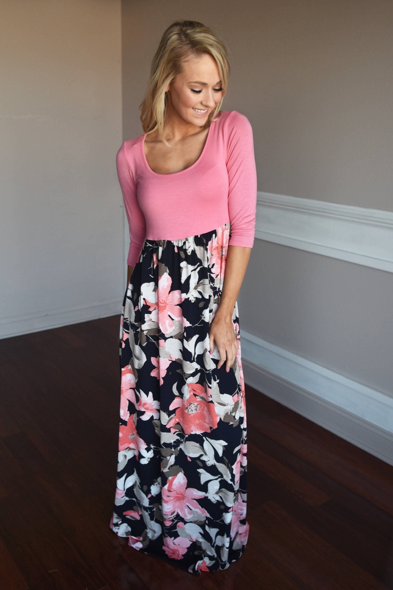 Pink Floral Maxi