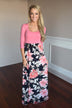 Pink Floral Maxi