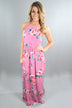 Feeling Magical in Pink Floral Maxi Dress