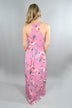 Feeling Magical in Pink Floral Maxi Dress