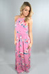Feeling Magical in Pink Floral Maxi Dress