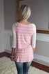 Pretty In Pink Striped Top