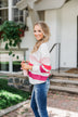 Dreaming of You Striped Pullover Top- Berry Mix