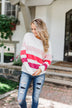 Dreaming of You Striped Pullover Top- Berry Mix