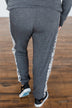 Live Wild Leopard Joggers- Charcoal