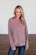 Meet Me By The Fireside Knit Sweater- Mauve Purple