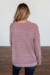 Meet Me By The Fireside Knit Sweater- Mauve Purple