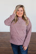 Meet Me By The Fireside Knit Sweater- Mauve Purple