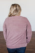 Meet Me By The Fireside Knit Sweater- Mauve Purple