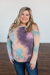 Many Ways To You Cold Shoulder Tie Dye Top- Multi-Color