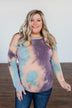 Many Ways To You Cold Shoulder Tie Dye Top- Multi-Color