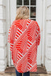 Radiant in Red Short Sleeve Kimono- Ivory
