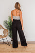 High Expectations Striped Jumpsuit- Black & White