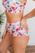 Selling Sunsets Mid-Rise Swim Bottoms- Ivory, Pink and Blue