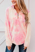 Caught By Love Tie Dye Sherpa- Pink & Ivory