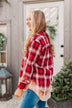 Make Them Look Bleach Dipped Plaid Top- Red