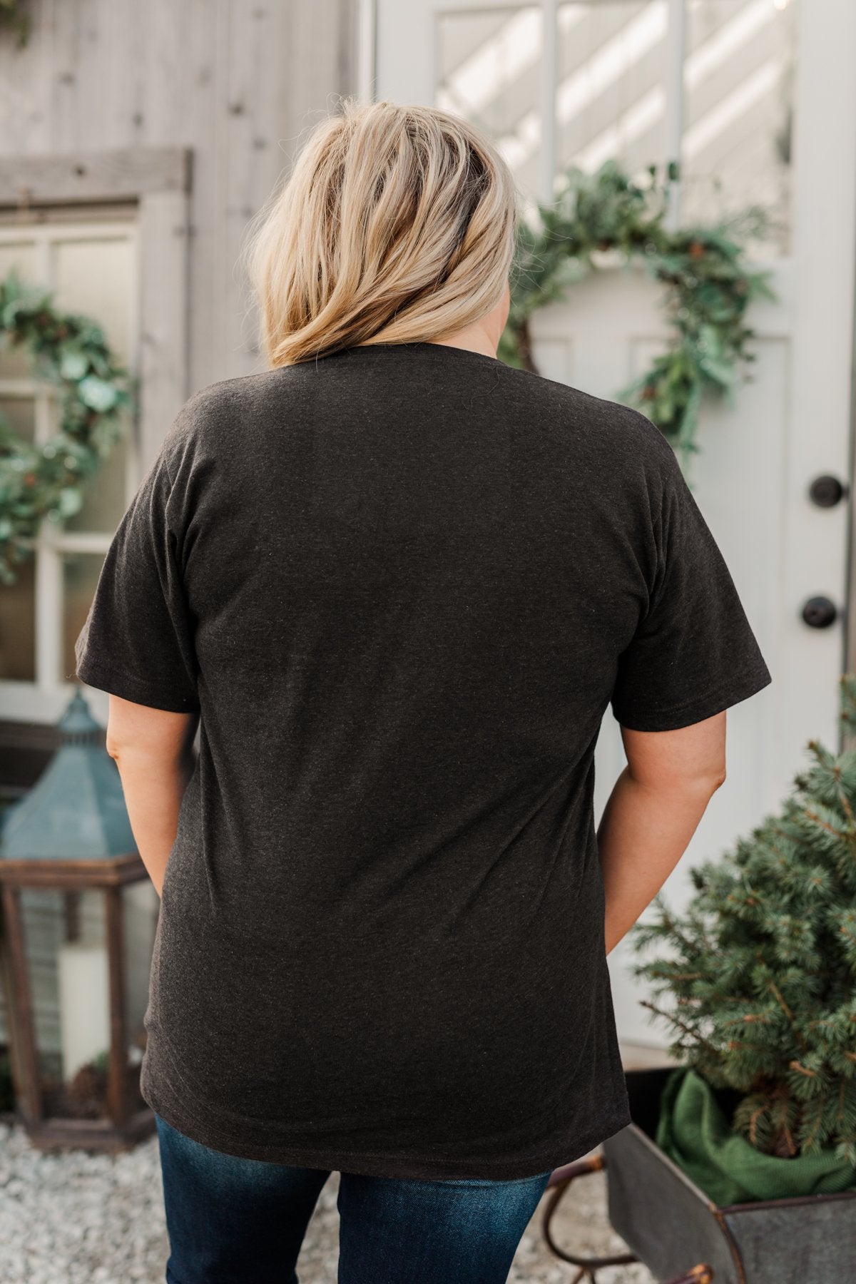 "Me & Grandpa We Believe" Graphic Tee- Charcoal