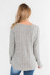 Path To Happiness Long Sleeve Twist Top- Heather Grey