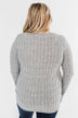 Path To Happiness Long Sleeve Twist Top- Heather Grey