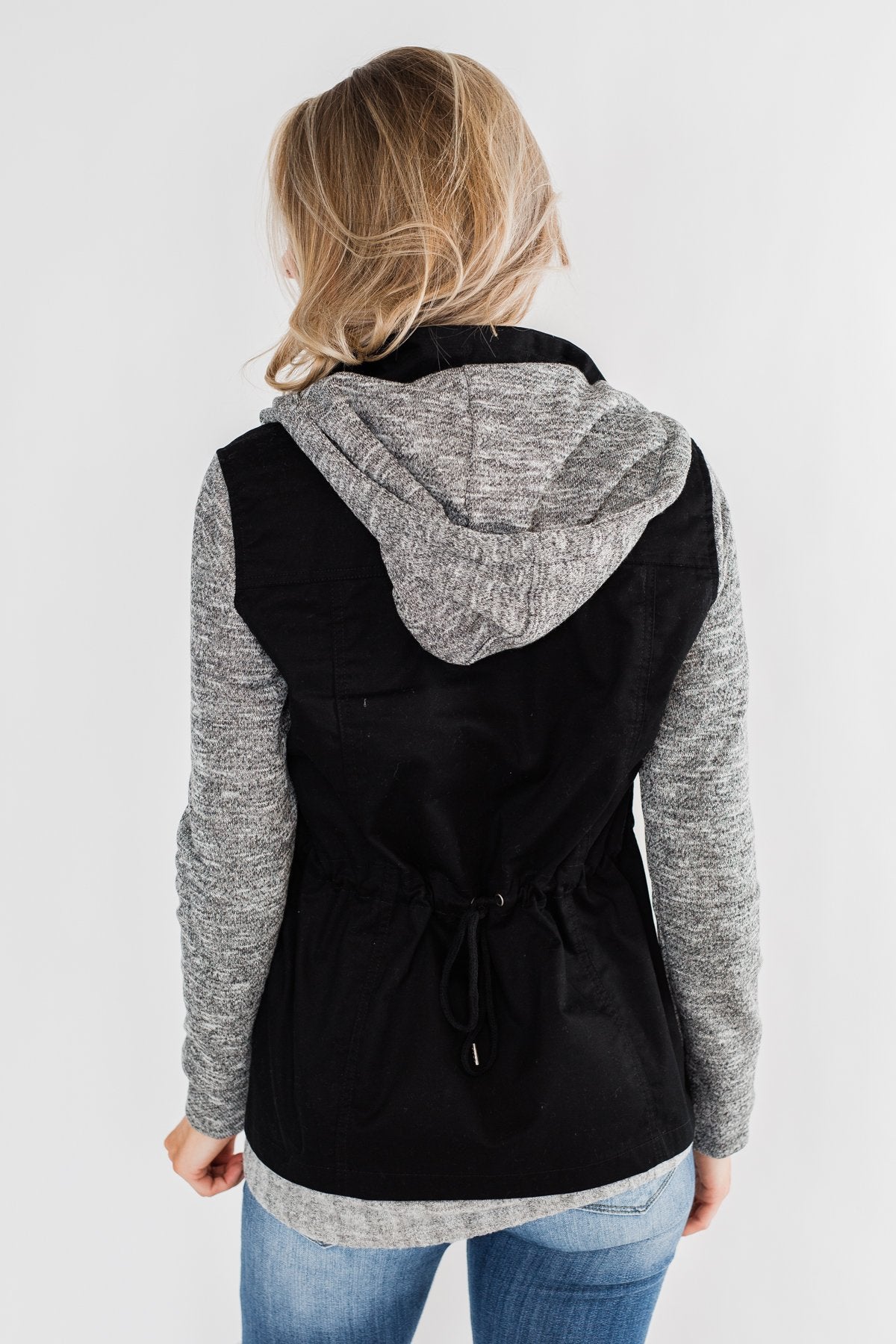 Lightweight Hooded Jacket- Black