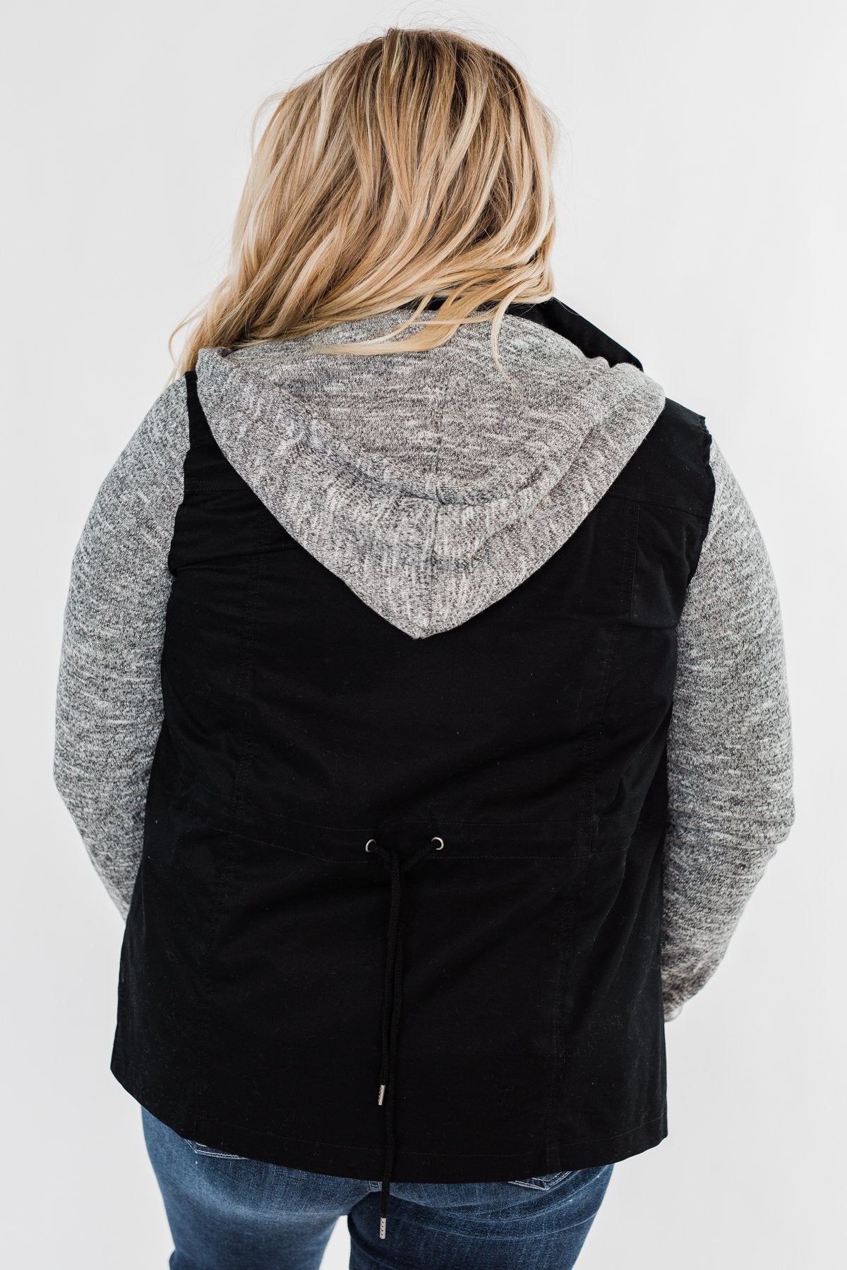 Lightweight Hooded Jacket- Black