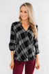 A Day In The Sun Light Flannel Blouse- Black