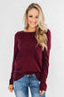Spread The Love Knit Sweater- Burgundy