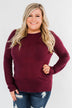 Spread The Love Knit Sweater- Burgundy