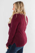 Spread The Love Knit Sweater- Burgundy