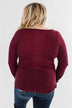 Spread The Love Knit Sweater- Burgundy
