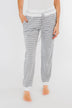Cozy Striped Joggers- Heather Grey & Ivory
