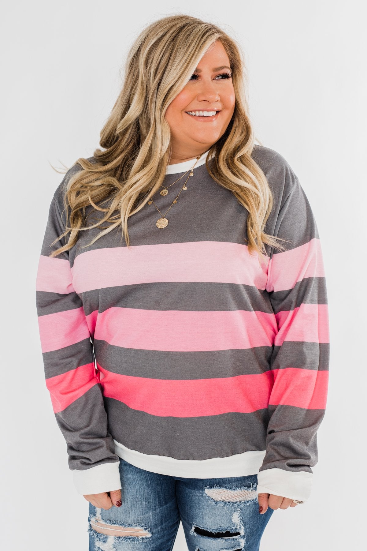 Pink Dreams Striped Top – The Pulse Boutique