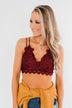 Beautiful Lace Bralette- Burgundy