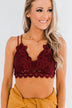 Beautiful Lace Bralette- Burgundy