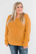 Xoxo Open Back Twist Sweater- Mustard