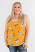 Sure as the Sun Floral Tank Top- Mustard