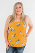 Sure as the Sun Floral Tank Top- Mustard