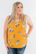 Sure as the Sun Floral Tank Top- Mustard