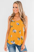 Sure as the Sun Floral Tank Top- Mustard