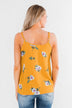 Sure as the Sun Floral Tank Top- Mustard