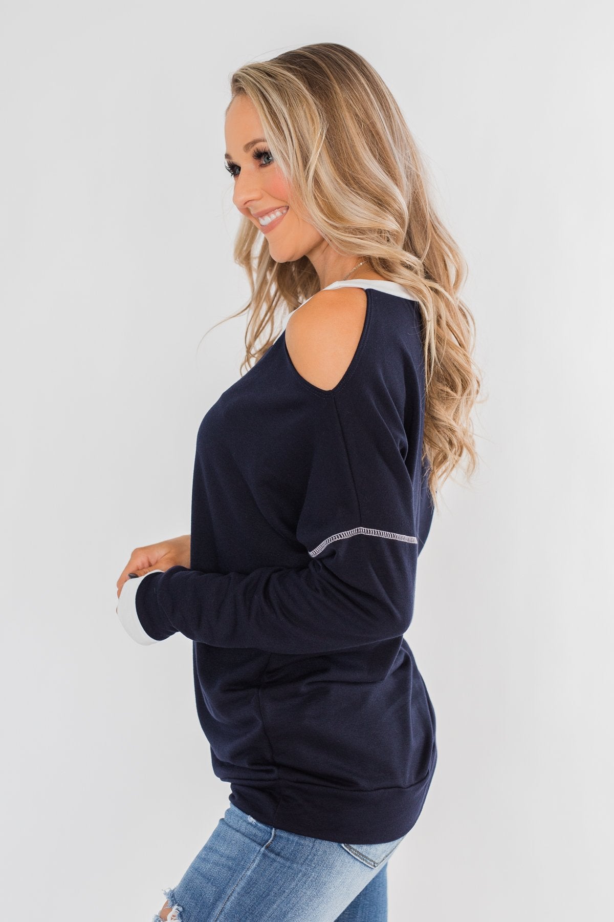 The Best Day Long Sleeve Top- Navy