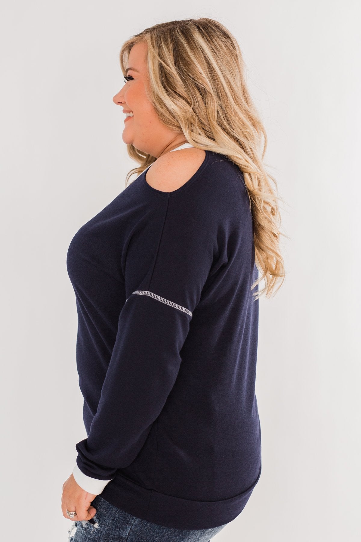 The Best Day Long Sleeve Top- Navy