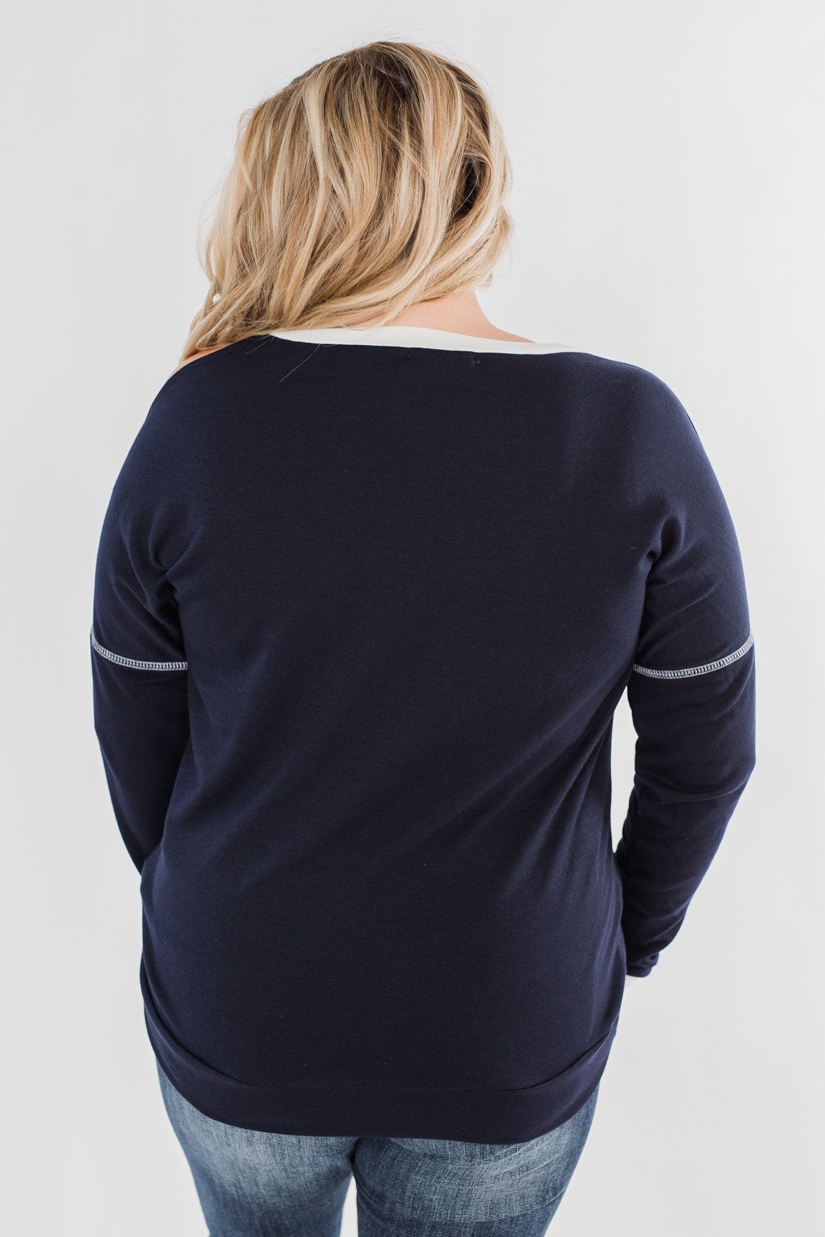 The Best Day Long Sleeve Top- Navy