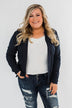 Perfect For Me Polka Dot Blouse- Navy