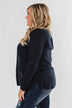 Perfect For Me Polka Dot Blouse- Navy