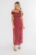 Beautiful Crazy Floral Dress- Red